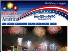 Tablet Screenshot of fireworksamerica.com